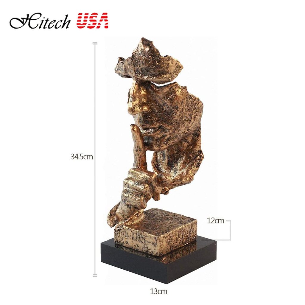 Tượng gương mặt trừu tượng AUKBEC Silence Golden Handicraft Broken Sculpture