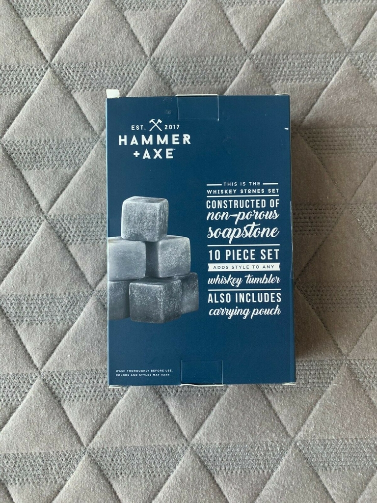 Set đá lạnh không tan 10 viên Hammer & Axe whiskey stones