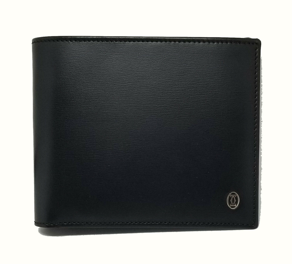 Ví Cartier gấp nửa da màu đen