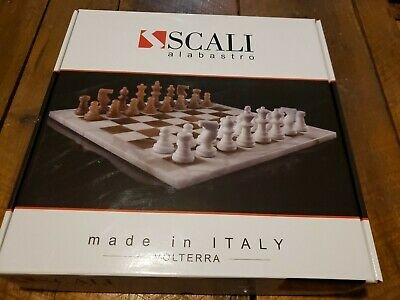 Bộ cờ vua Scali Alabastro Volterra Italy
