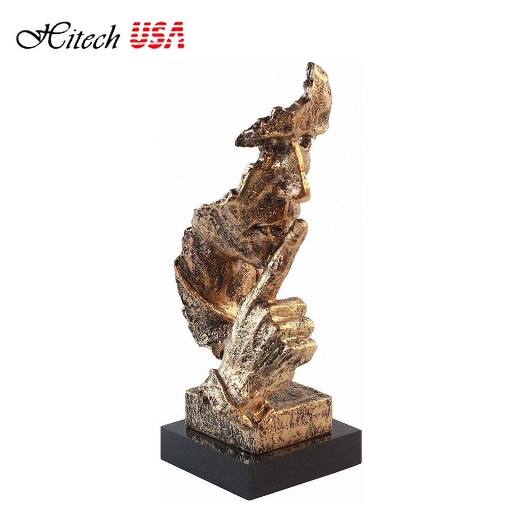 Tượng gương mặt trừu tượng AUKBEC Silence Golden Handicraft Broken Sculpture