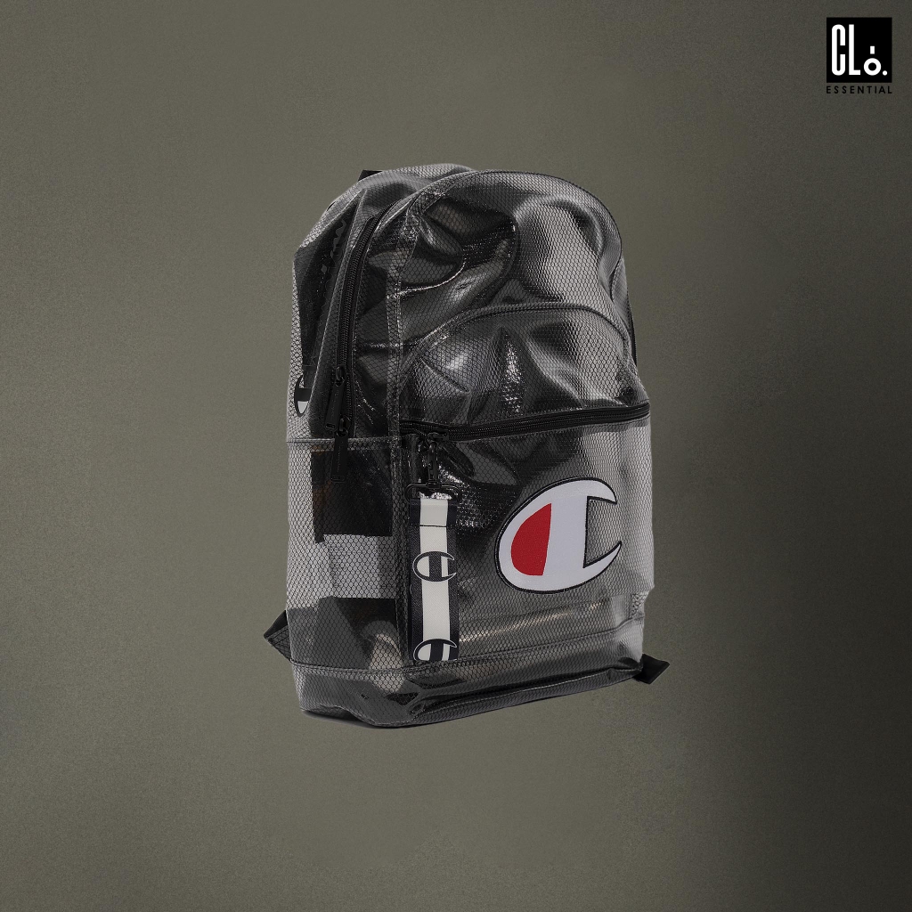 Champion Supersize Clear Backpack/ BLACK closess