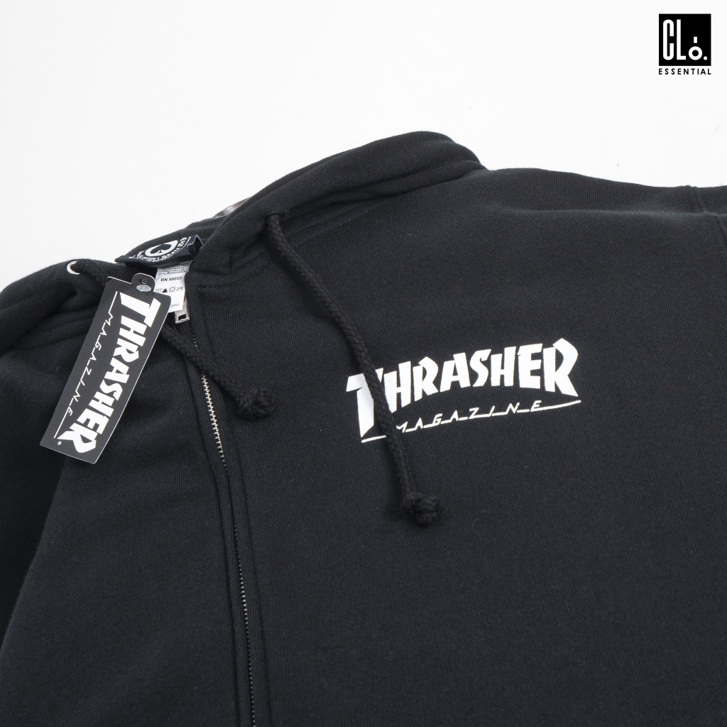 Thrasher, Magazine Logo ZipUp Hoodie Black closess