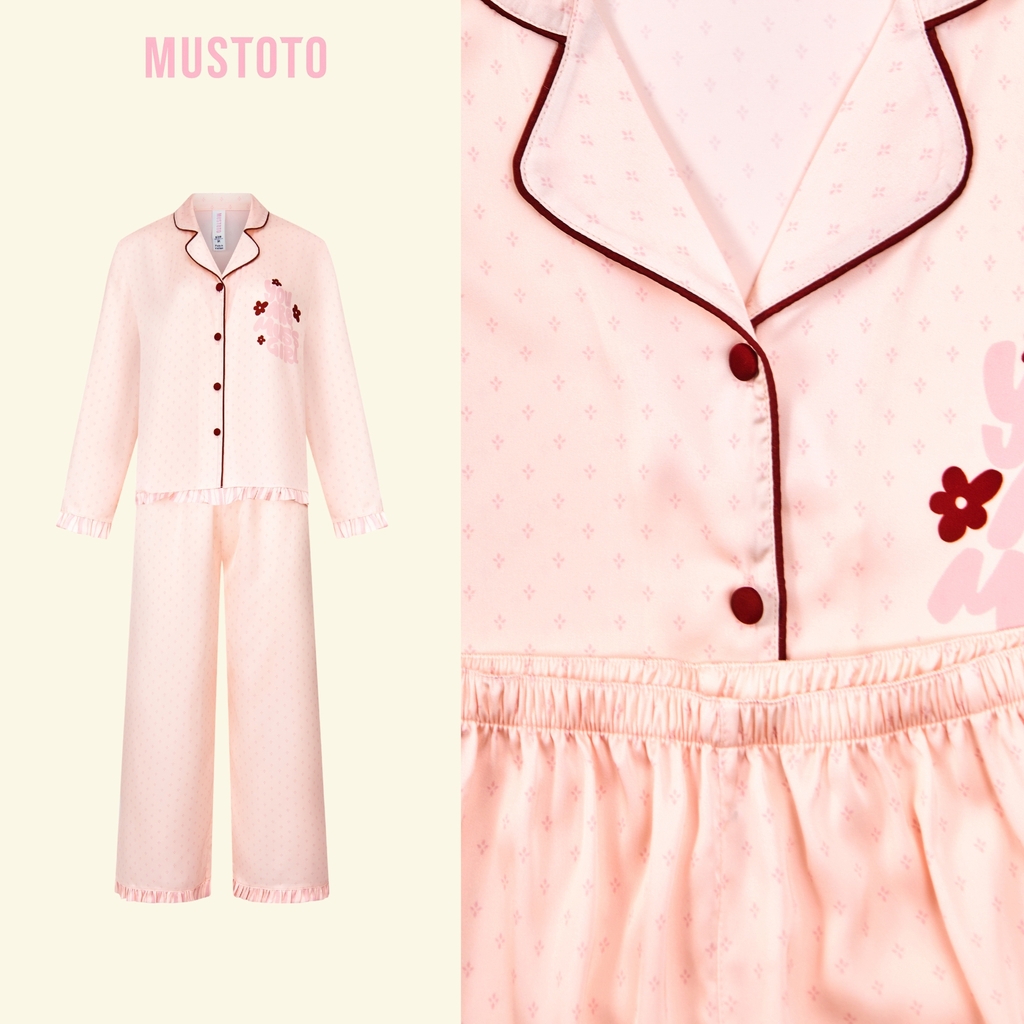 MB38 | MUSTOTO Bộ Mặc Nhà Lụa Pyjama Đồ Ngủ Tay Dài Quần Dài