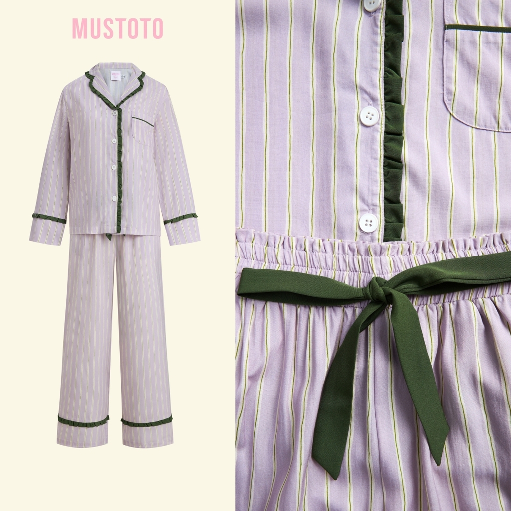 MB98 | Bộ Mặc Nhà Pijama Lyocell Thu Đông Quần Dài