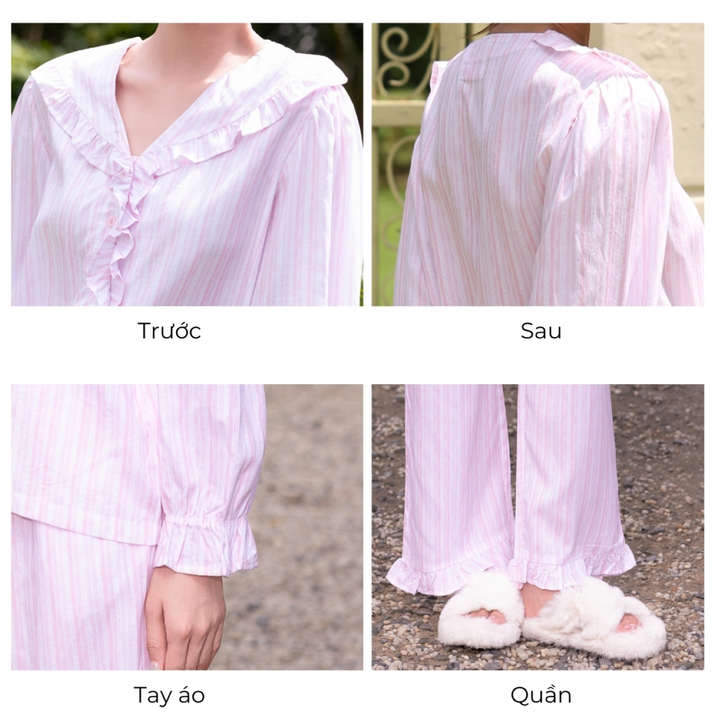 MB99 | Bộ Mặc Nhà Pijama Lyocell Quần Dài Thu Đông