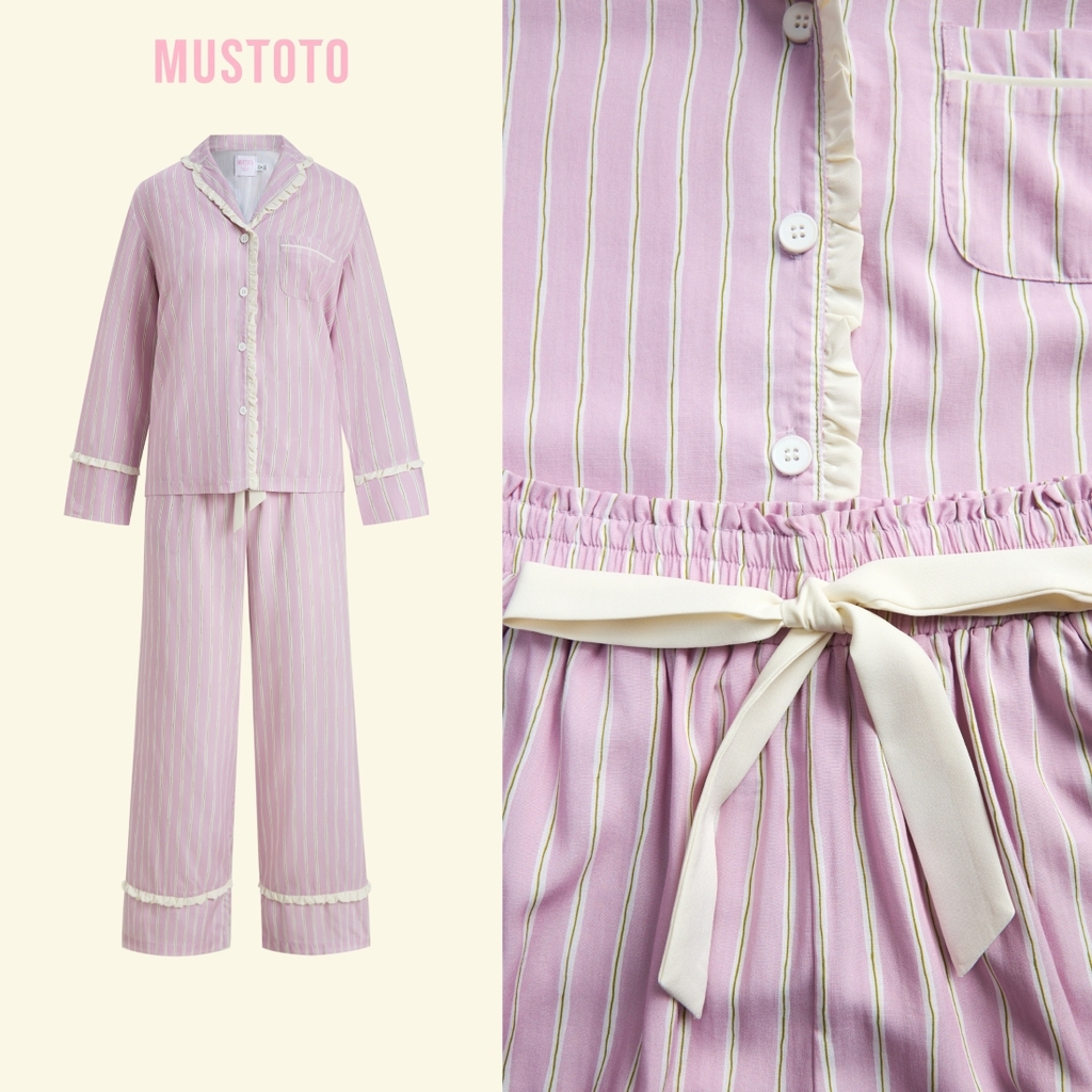 MB98 | Bộ Mặc Nhà Pijama Lyocell Thu Đông Quần Dài
