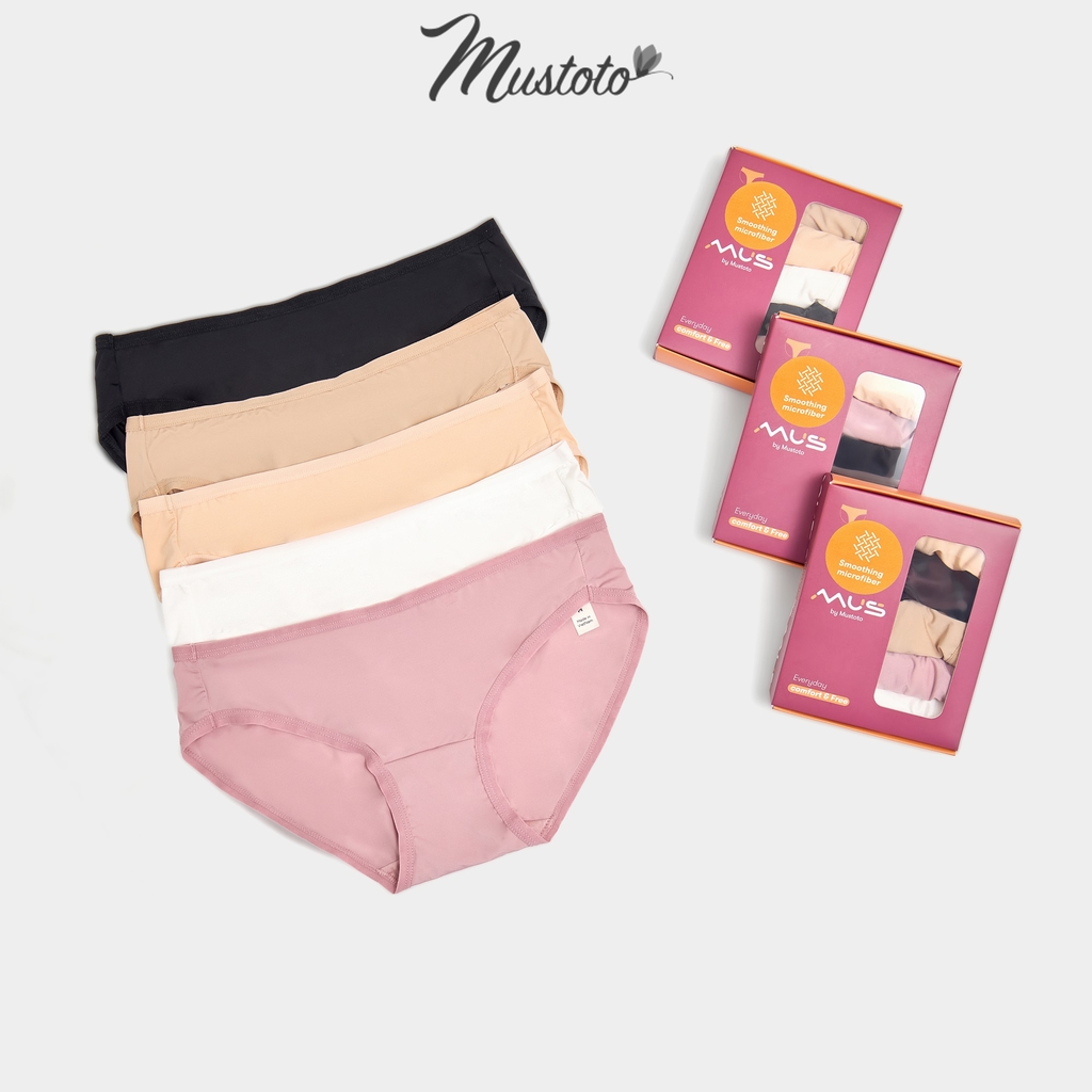MQ27 | COMBO 5 Quần Lót Lưng Thấp Vải Microfiber Mềm Mượt Thoải Mái Basic