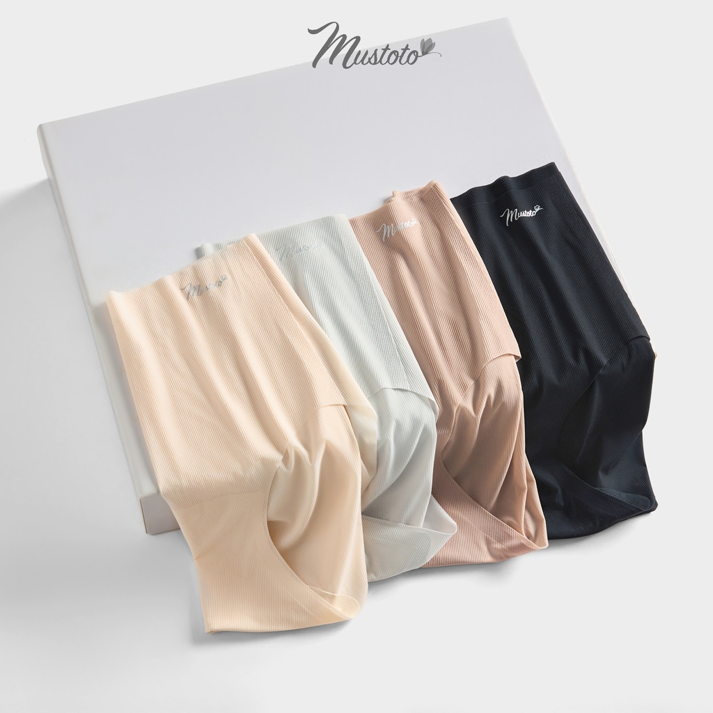 MQ72 | SIÊU PHẨM MỀM NHẸ Combo 4 Quần Lót Nữ Lưng Cao Siêu Mỏng Tàng Hình Không Lộ Viền