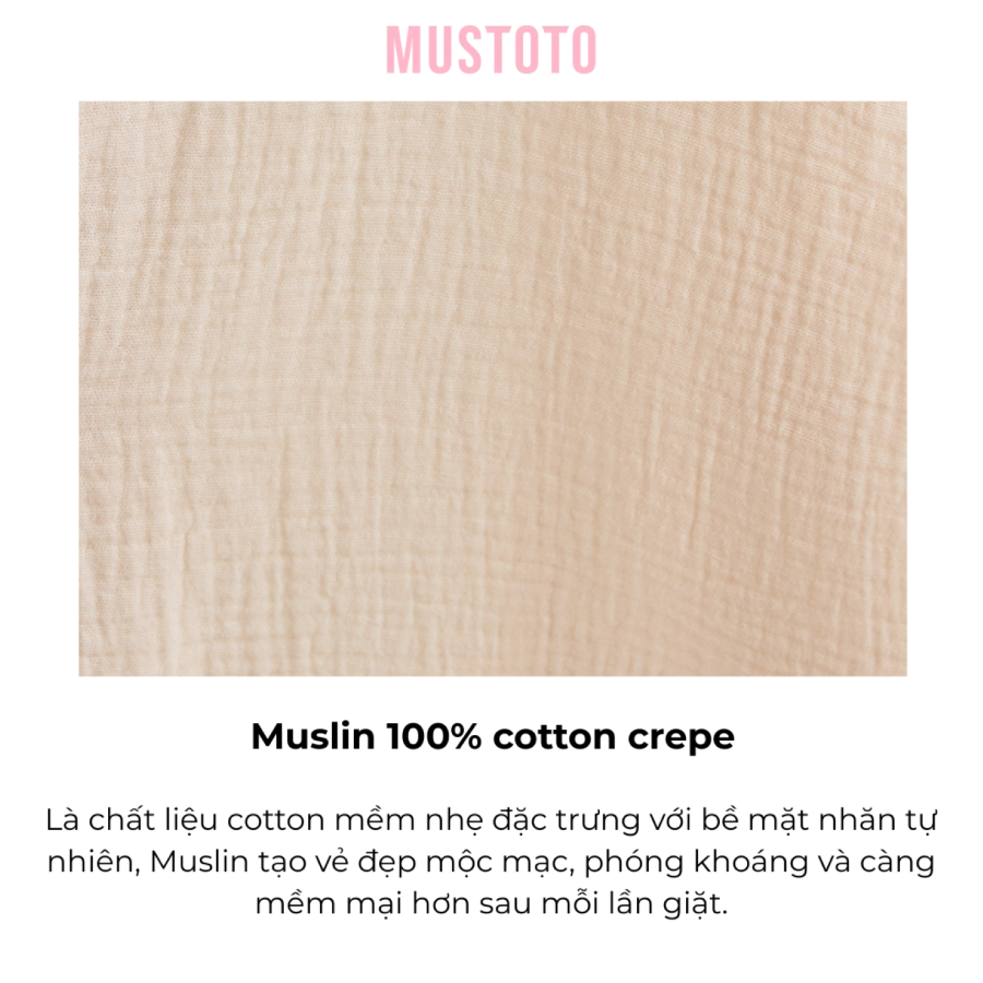 MB90 | Bộ Mặc Nhà Pijama Muslin Crepe 100% Cotton Tay Dài Quần Dài Thu Đông