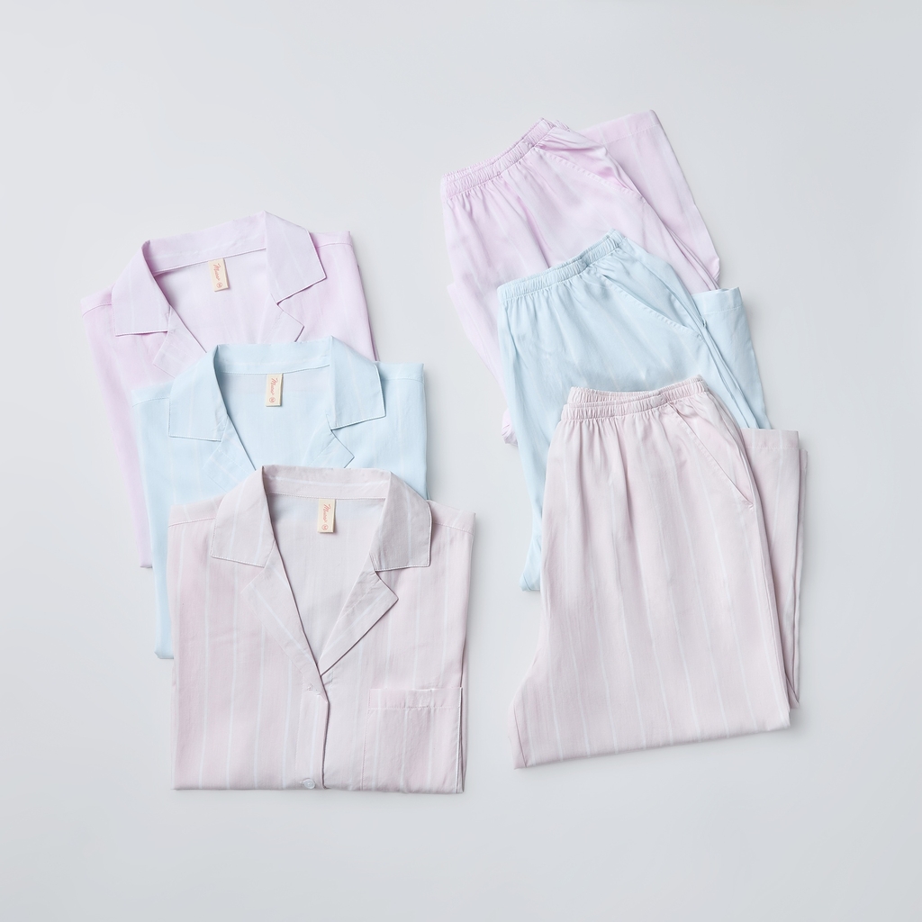 [EASY LYOCELL] Bộ Mặc Nhà Pijama Sọc Vải Lyocell Mềm Mát (MB89)