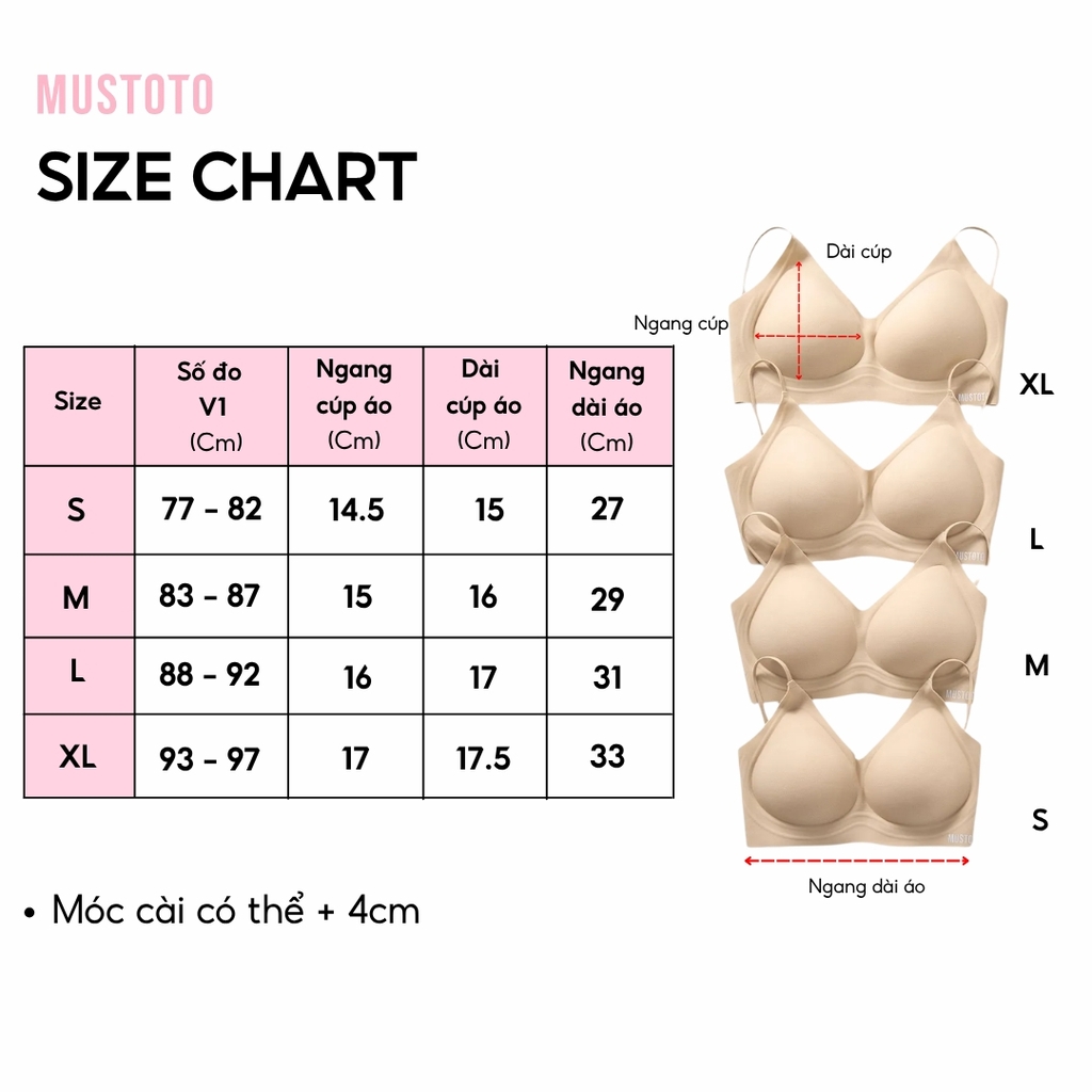 MA60 | Áo Lót Mút Mỏng Tàng Hình Có Móc Cài