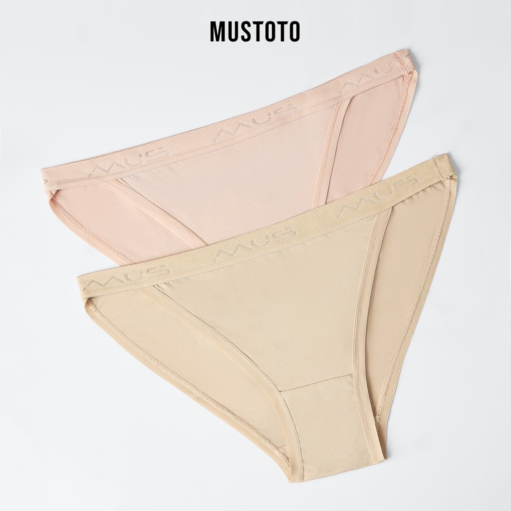 MQ3901 | MUSTOTO Quần Lót Nữ Trơn Lưng Thấp Lyocell