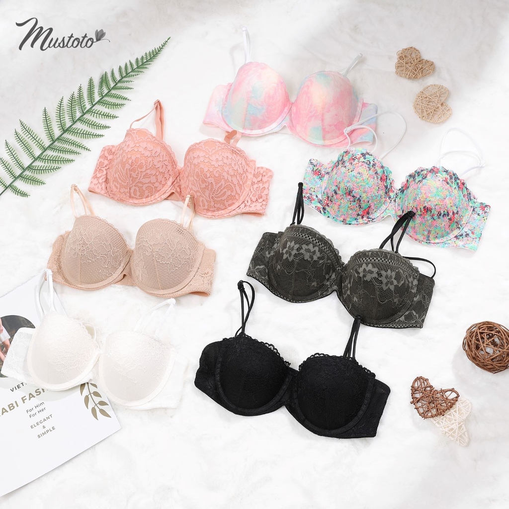 MA25 | MUSTOTO Áo Lót Tháo Dây Bra Mút Vừa 1.5cm