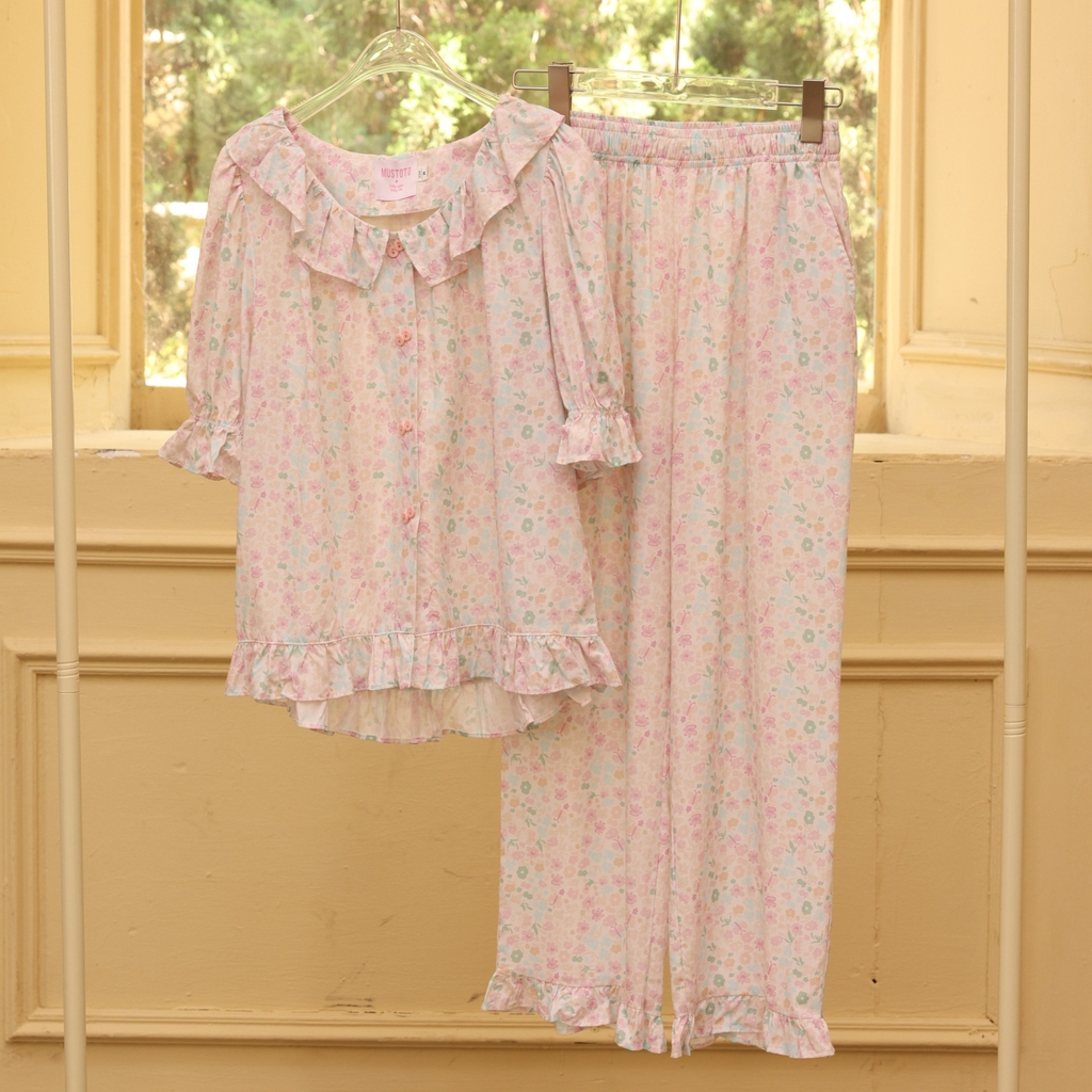 MB97 | Bộ Mặc Nhà Pijama Lyocell Quần Dài Thu Đông