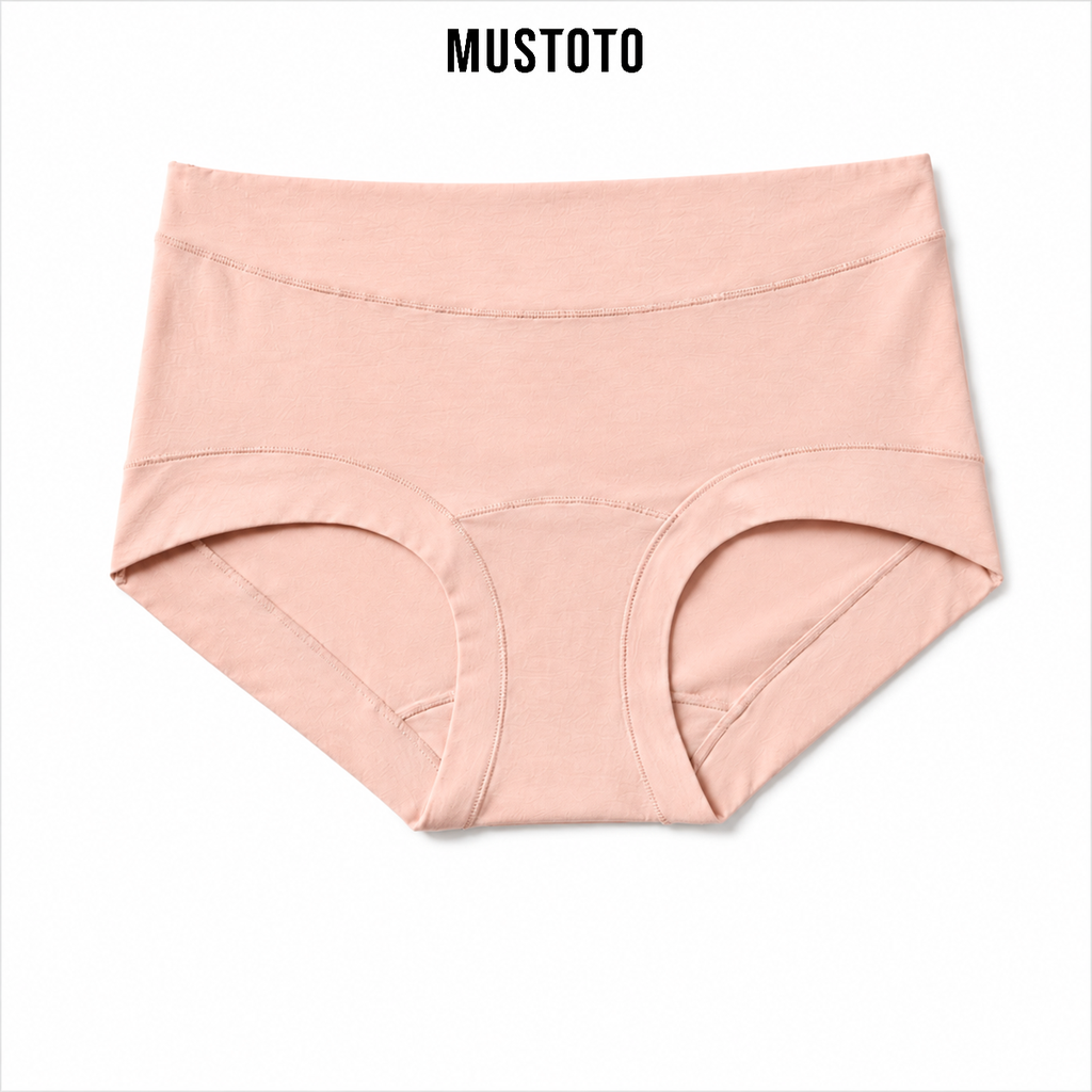 MQ2801 | MUSTOTO Quần Lót Nữ Trơn Lưng Vừa Dáng Boxer Lyocell
