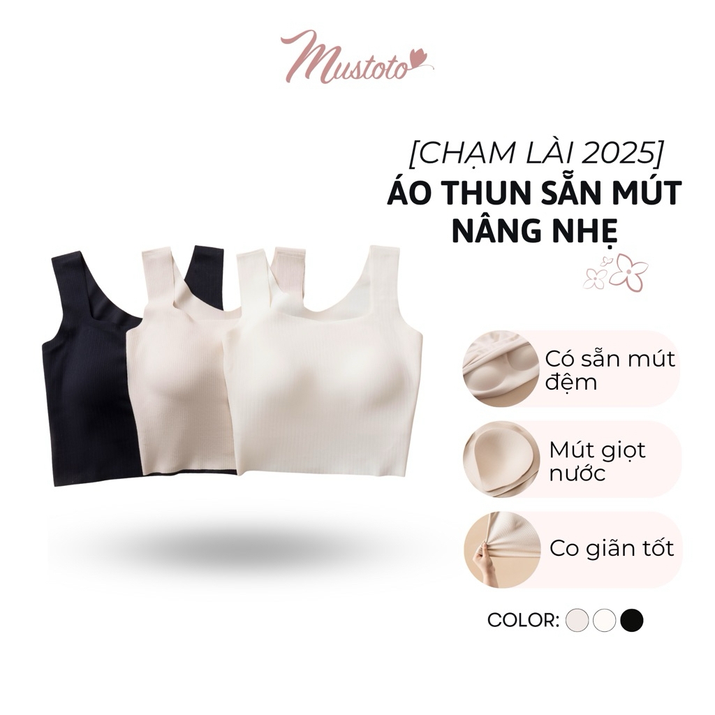 Áo Thun Có Sẵn Mút Nâng Ngực (MA82)