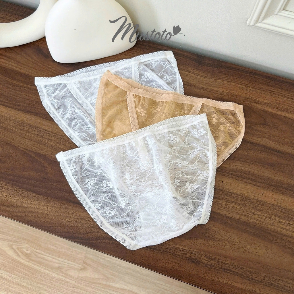 Combo Quần Lót Lưng Thấp Ren Hoa Lài (MQ82)