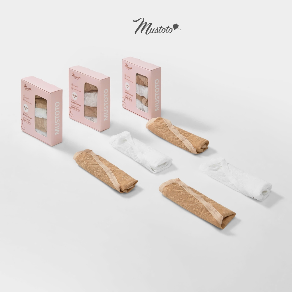 Combo Quần Lót Lưng Thấp Ren Hoa Lài (MQ82)