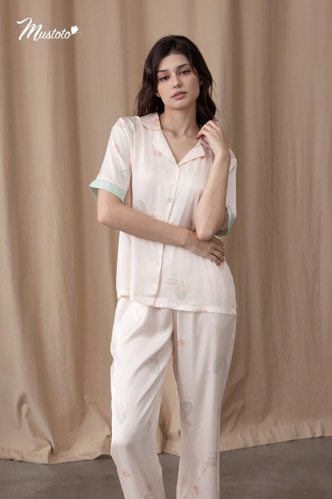 Bộ Pyjama Lụa Dài Cao Cấp (MB56)