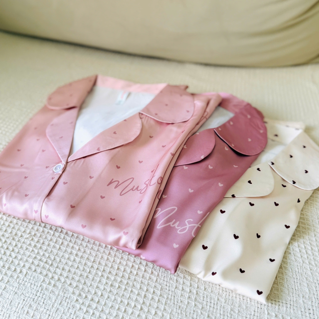 MB33 | Bộ Pyjama Lụa Mặc Nhà Tay Ngắn Quần Ngắn