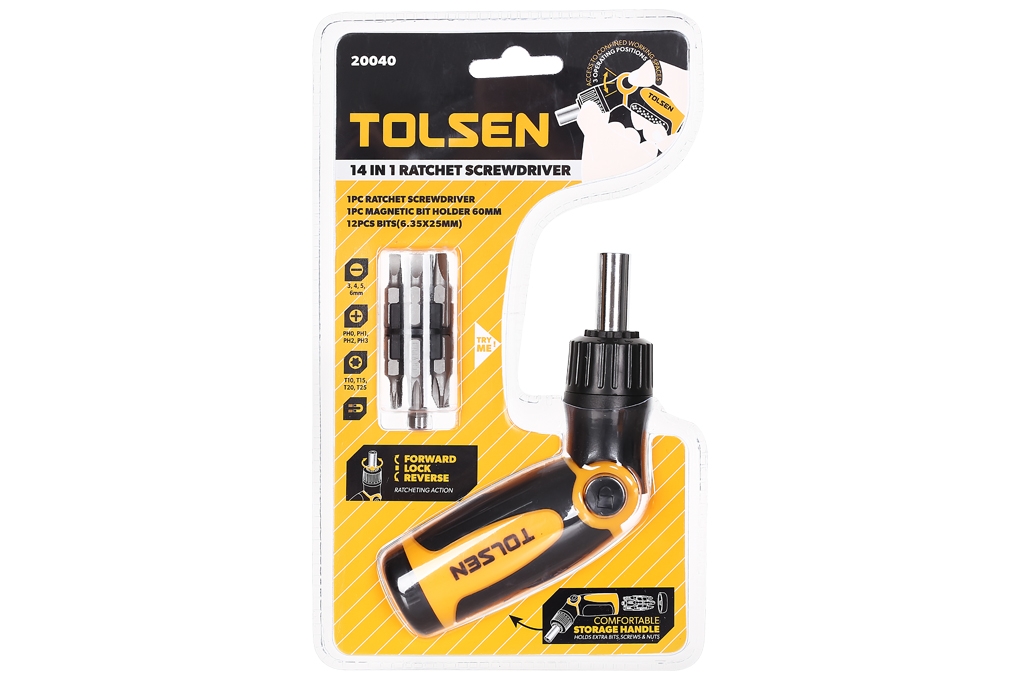 BỘ VÍT TỰ ĐỘNG 14 MŨI TOLSEN 20040 - HÀNG CHÍNH HÃNG