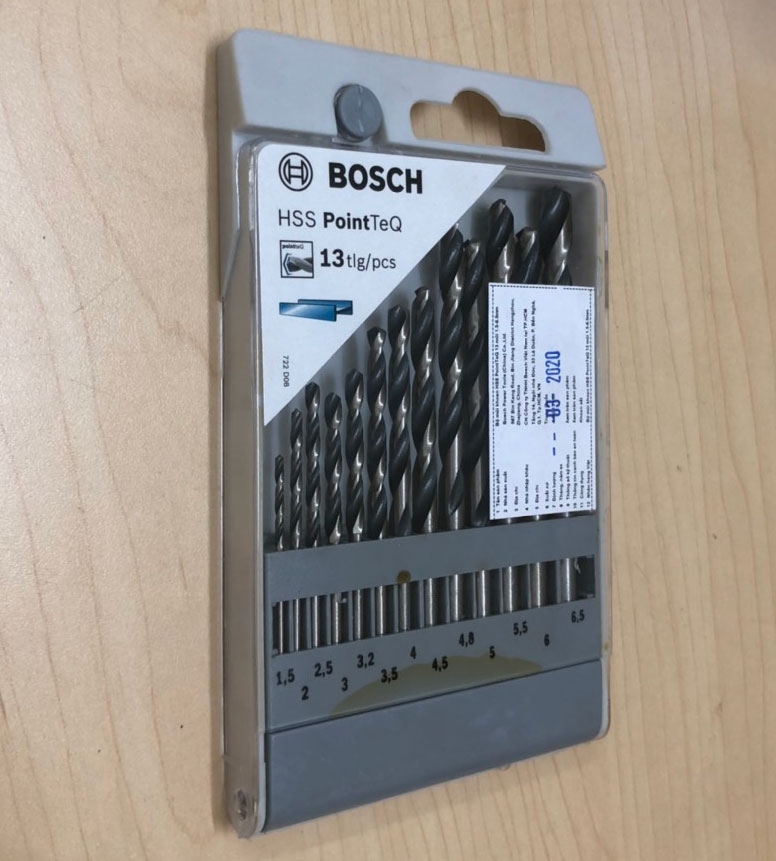 Bộ mũi khoan HSS (13 mũi) 1.5-6.5mm Bosch 2608577349