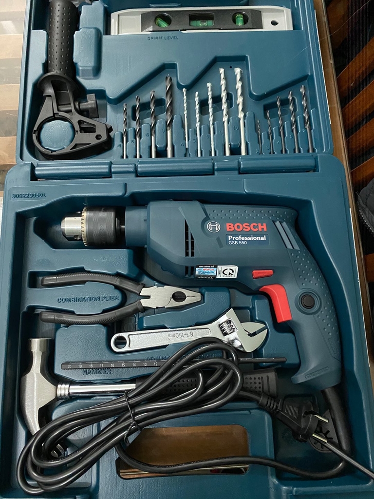 Máy khoan động lực Bosch GSB 550 SET 19