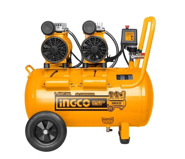 MÁY NÉN KHÍ KHÔNG DẦU 50L (2×0.8HP) INGCO ACS215506T - HÀNG CHÍNH HÃNG