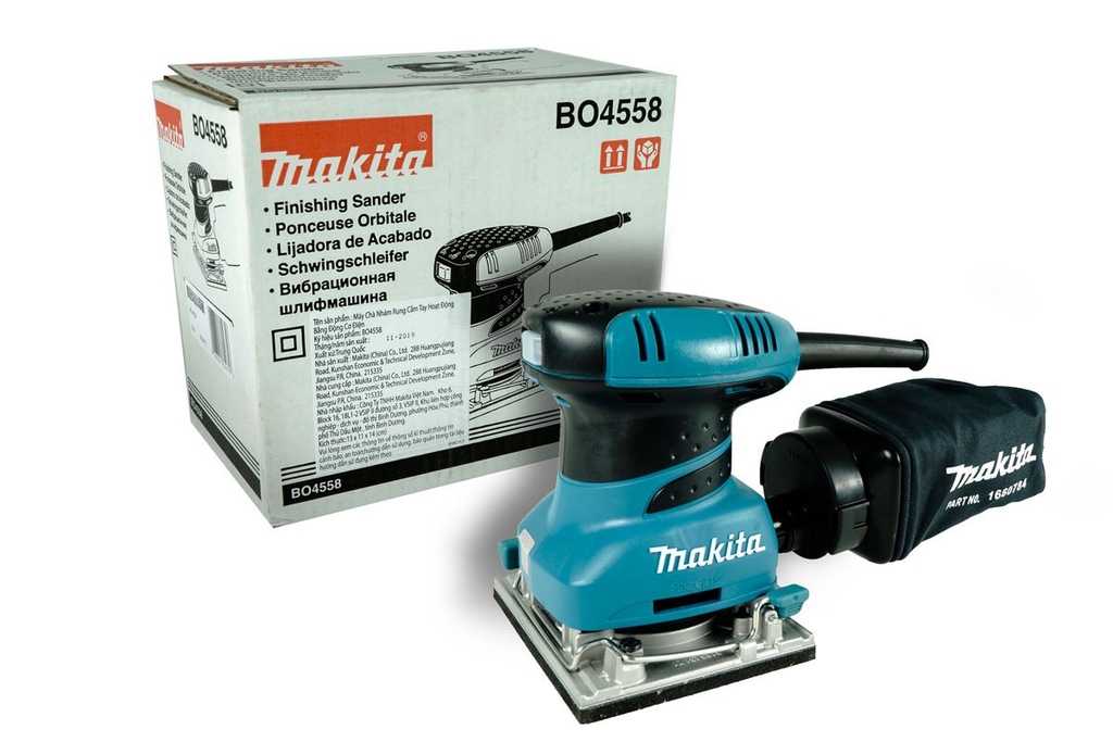MÁY CHÀ NHÁM RUNG 200 WATT ( 114 X 140MM) MAKITA BO4558- HÀNG CHÍNH HÃNG