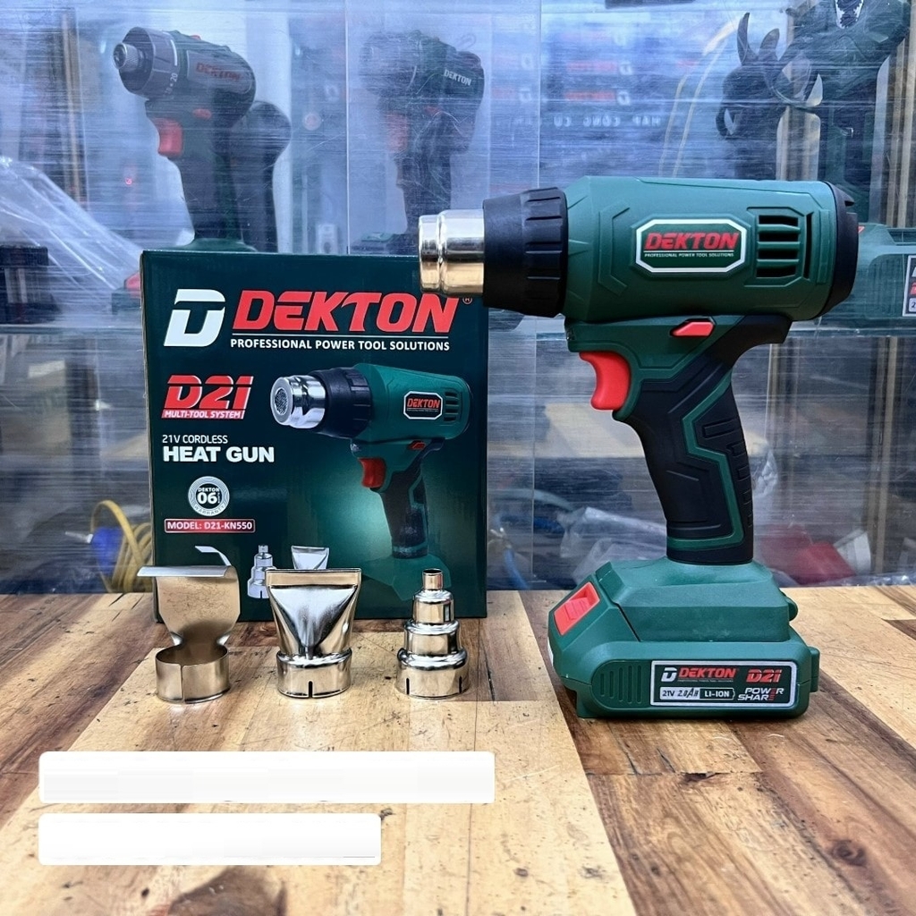 MÁY KHÒ NHIỆT DÙNG PIN 21V (550 ° C)DEKTON D21-KN550 - HÀNG CHÍNH HÃNG