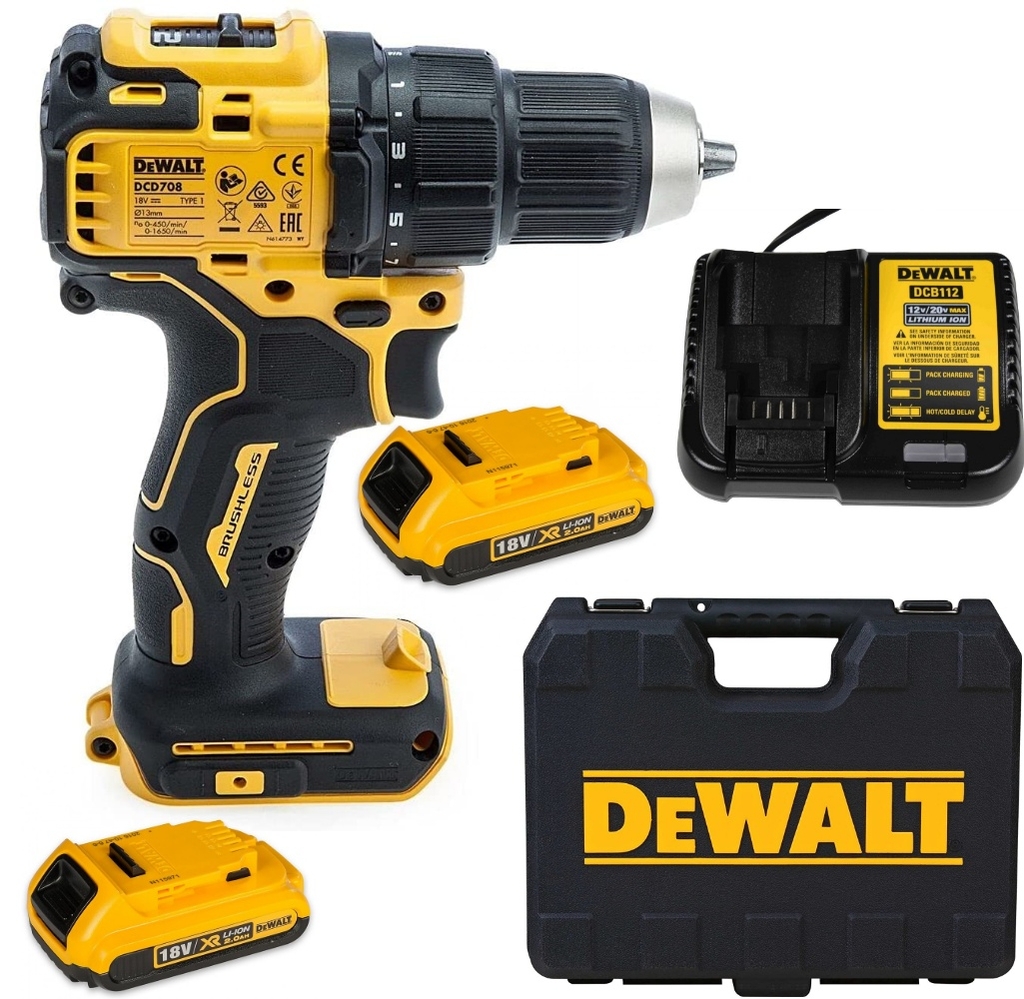 MÁY KHOAN CẦM TAY 18V-20VMAX/BL DEWALT DCD708D2 - HÀNG CHÍNH HÃNG