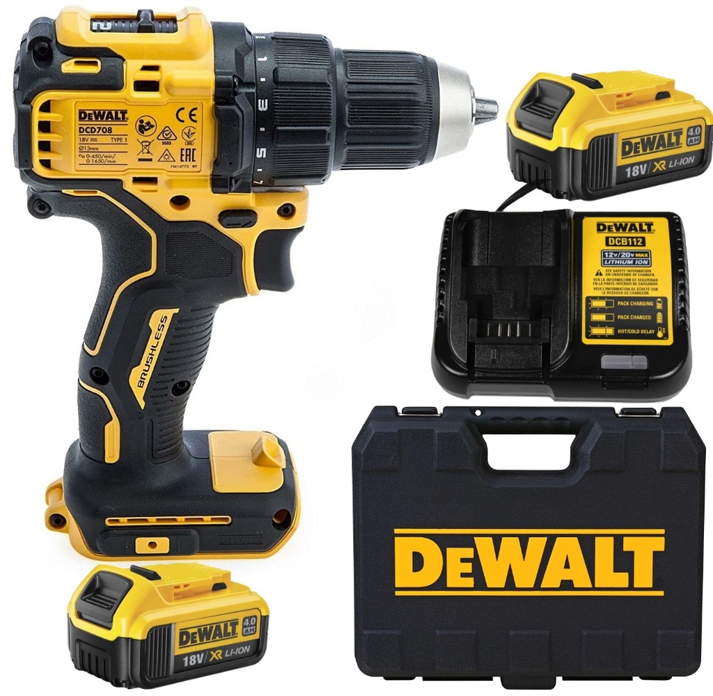 MÁY KHOAN CẦM TAY 20VMAX/BL (1,5MM - 13MM) DEWALT DCD708M2 - HÀNG CHÍNH HÃNG