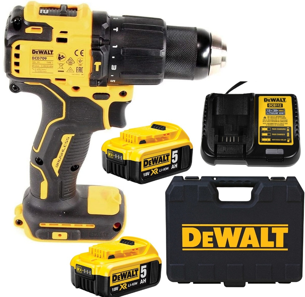 MÁY KHOAN CẦM TAY 20VMAX/BL 340W DEWALT DCD709P2-KR - HÀNG CHÍNH HÃNG