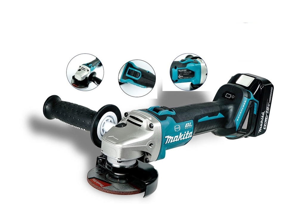 MÁY MÀI GÓC DÙNG PIN 18V 100MM MAKITA DGA406RTE- HÀNG CHÍNH HÃNG