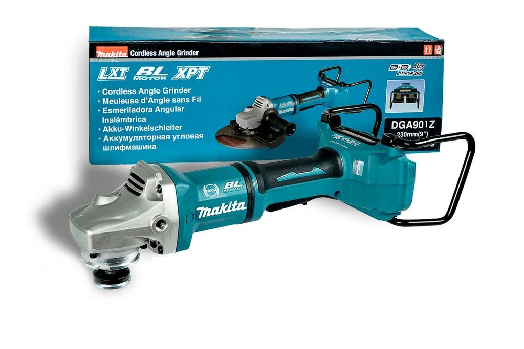 MÁY MÀI GÓC DÙNG PIN (230MM/CÔNG TẮC BÓP/AWS/BL)(18VX2) MAKITA DGA901Z- HÀNG CHÍNH HÃNG