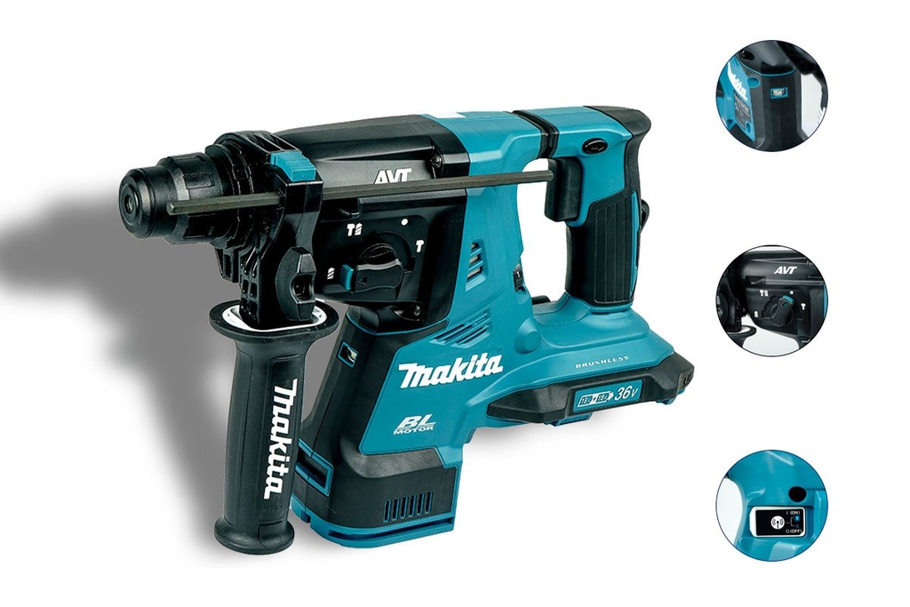 MÁY KHOAN ĐA NĂNG DÙNG PIN (28MM/AWS/BL)(18VX2) 1350 W MAKITA DHR282PT2J- HÀNG CHÍNH HÃNG