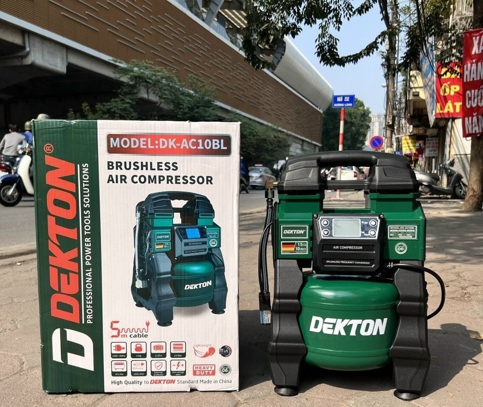 MÁY NÉN KHÍ BRUSHLESS 10L 1125W DEKTON DK-AC10BL - HÀNG CHÍNH HÃNG