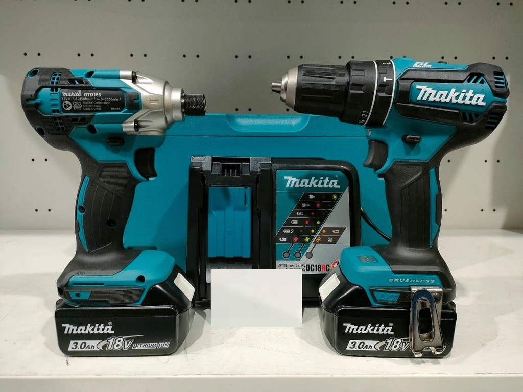 BỘ SẢN PHẨM (DTD156+DHP485+BL1830B+DC18RC)(18V) MAKITA DLX2394J - HÀNG CHÍNH HÃNG