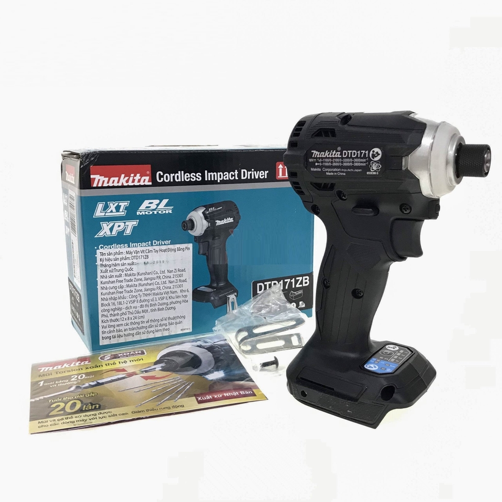MÁY VẶN VÍT DÙNG PIN (BL)(18V) 180 N.M MAKITA DTD171ZB- HÀNG CHÍNH HÃNG