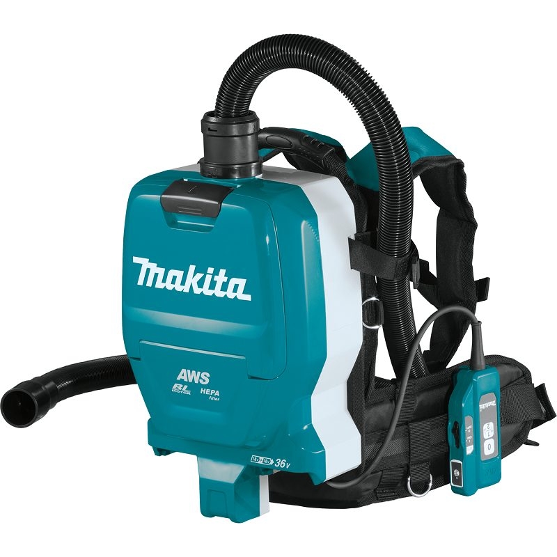 MÁY HÚT BỤI ĐEO VAI DÙNG PIN (18VX2) 9.8KPA MAKITA DVC265ZX - HÀNG CHÍNH HÃNG