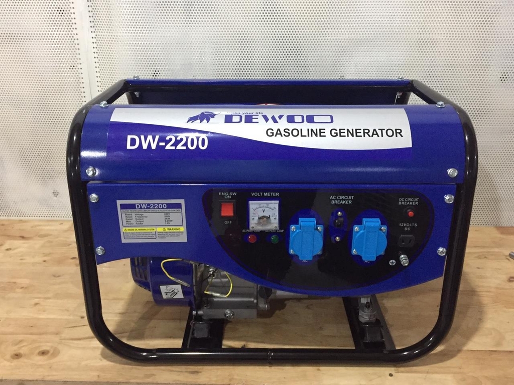 MÁY PHÁT ĐIỆN GIA ĐÌNH 100% DÂY ĐỒNG DEWOO DW-2200 (2-2.2KW) - HÀNG CHÍNH HÃNG