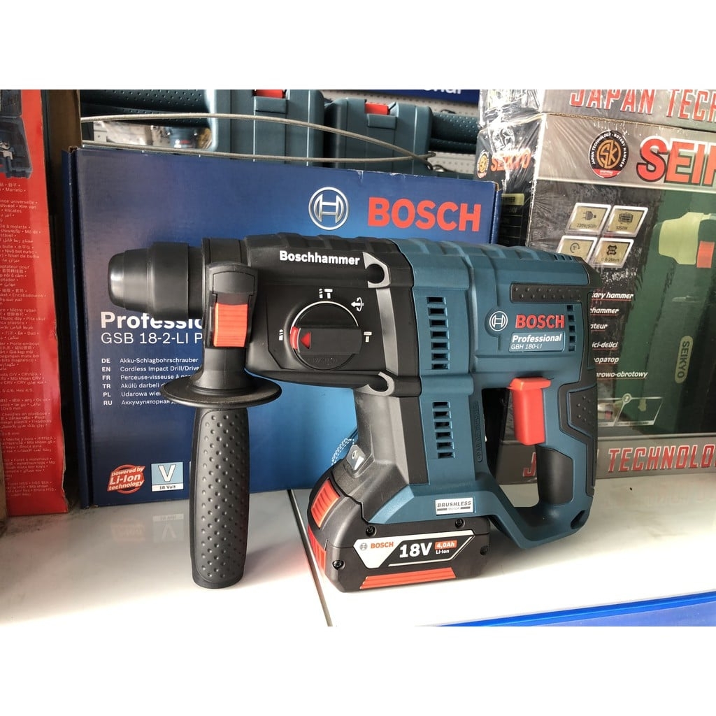 MÁY KHOAN BÊ TÔNG DÙNG PIN 18V 2J BOSCH GBH 180-LI BL (SOLO) - HÀNG CHÍNH HÃNG