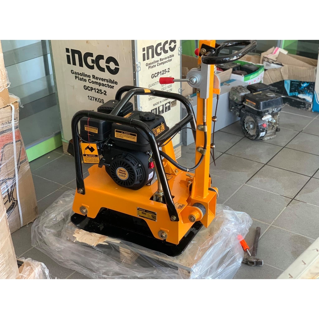 MÁY ĐẦM NÉN BÊ TÔNG 4.8 KW(6.5HP) DÙNG XĂNG 6.5HP INGCO GCP125-2 - HÀNG CHÍNH HÃNG