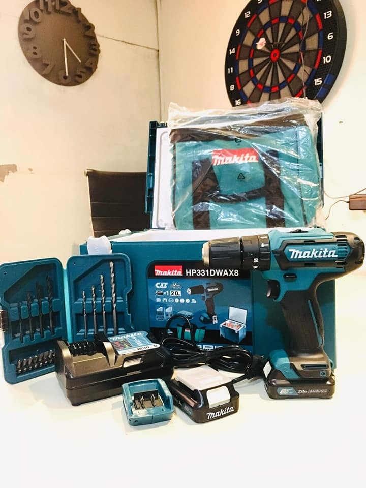 MÁY KHOAN BÚA VẶN VÍT DÙNG PIN 12V (28 N.M) MAKITA HP331DWAX8 - HÀNG CHÍNH HÃNG