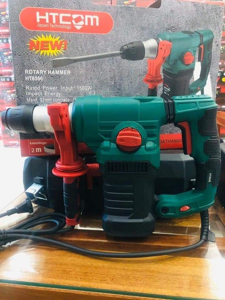 MÁY KHOAN ĐỤC- MÁY KHOAN ĐỘNG LỰC 3 CHỨC NĂNG HTCOM HT8556 (1500W)- HÀNG CHÍNH HÃNG ( SIÊU KHỎE)