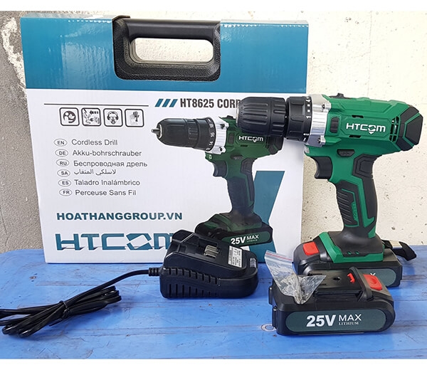 MÁY KHOAN PIN 25V HTCOM HT8625 (KÈM 2 PIN, 1 SẠC)- HÀNG CHÍNH HÃNG