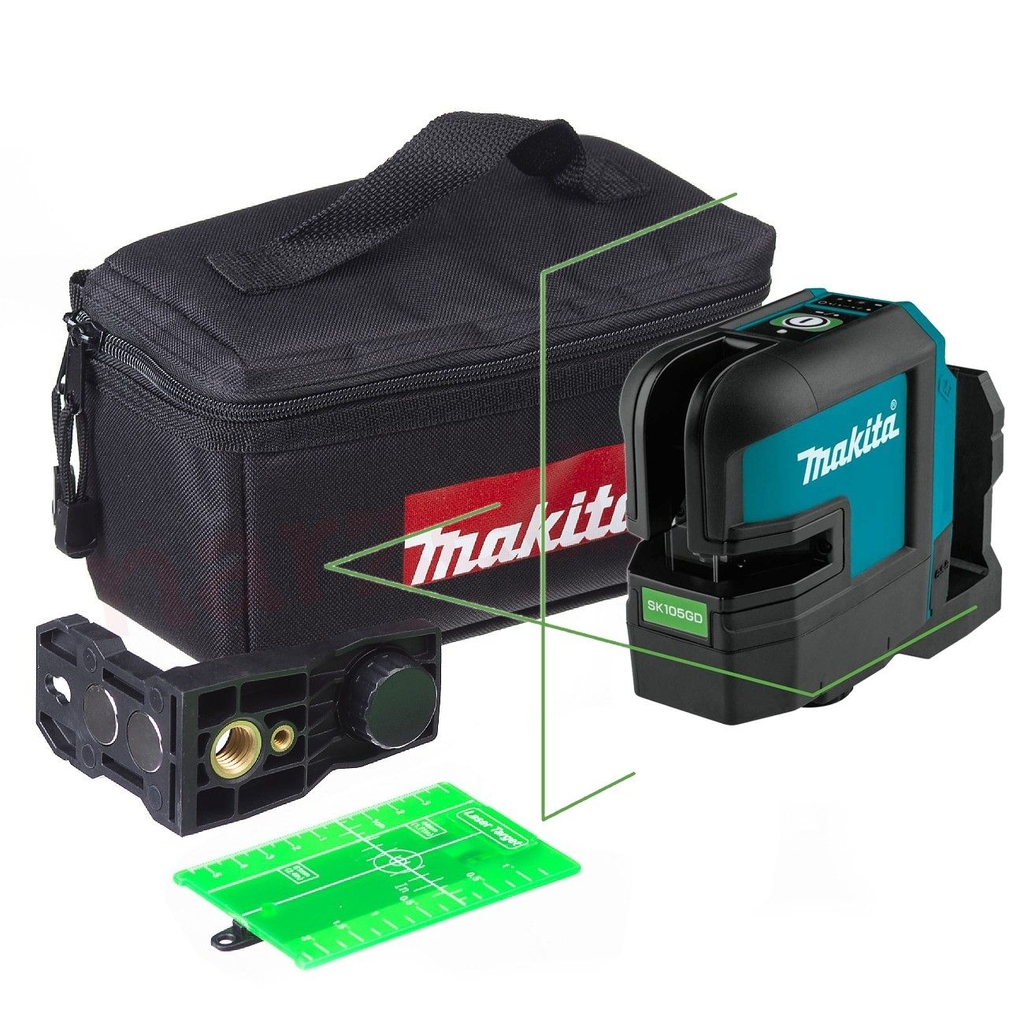 MÁY CÂN MỰC LASER 2 TIA XANH DÙNG PIN 12V 35M MAKITA SK105GDZ - HÀNG CHÍNH HÃNG