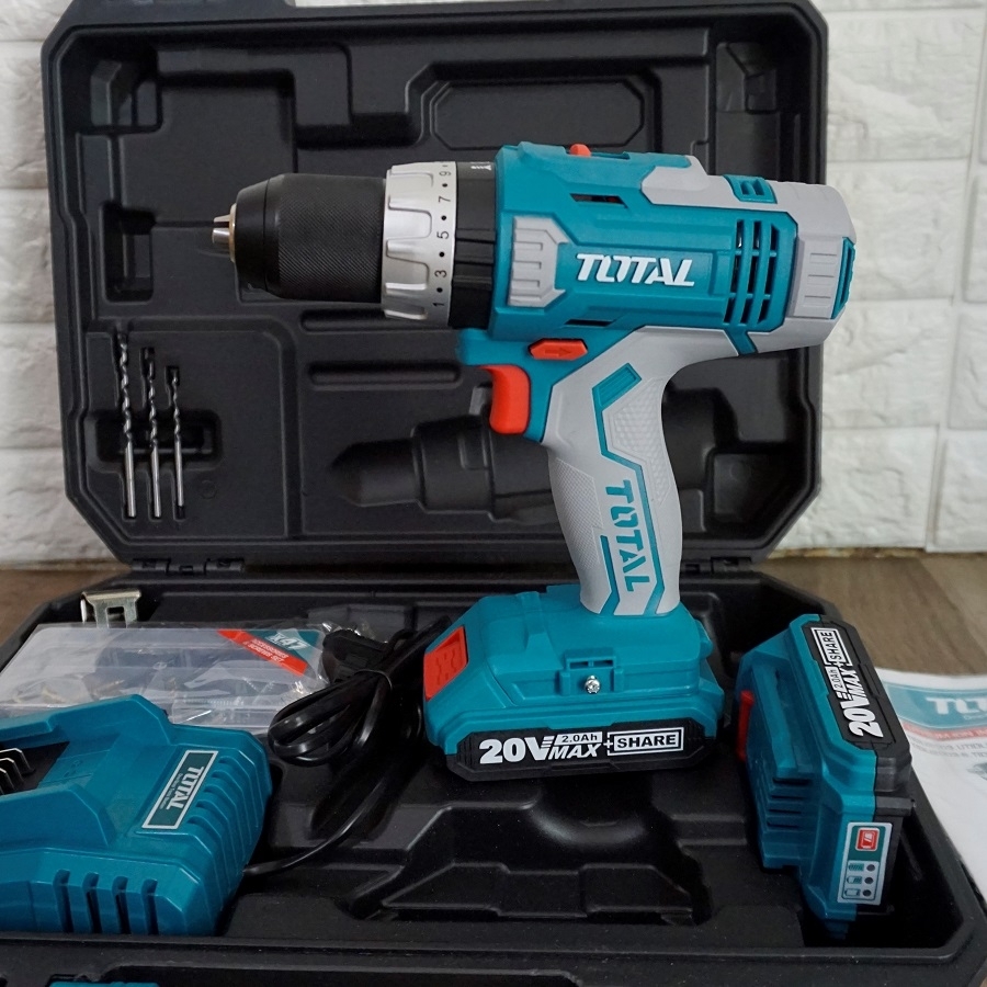 MÁY KHOAN BÚA DÙNG PIN 20V (2.0 - 13MM) 50 CHI TIẾT TOTAL TIDLI2003 - HÀNG CHÍNH HÃNG