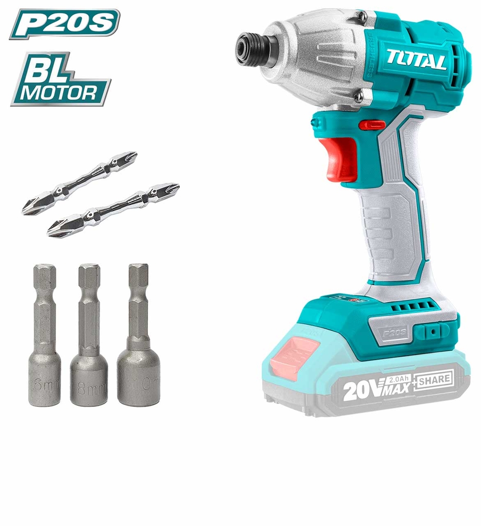 MÁY SIẾT VÍT DÙNG PIN 20V (KHÔNG KÈM THEO PIN & SẠC) TOTAL TIRLI20030 - HÀNG CHÍNH HÃNG